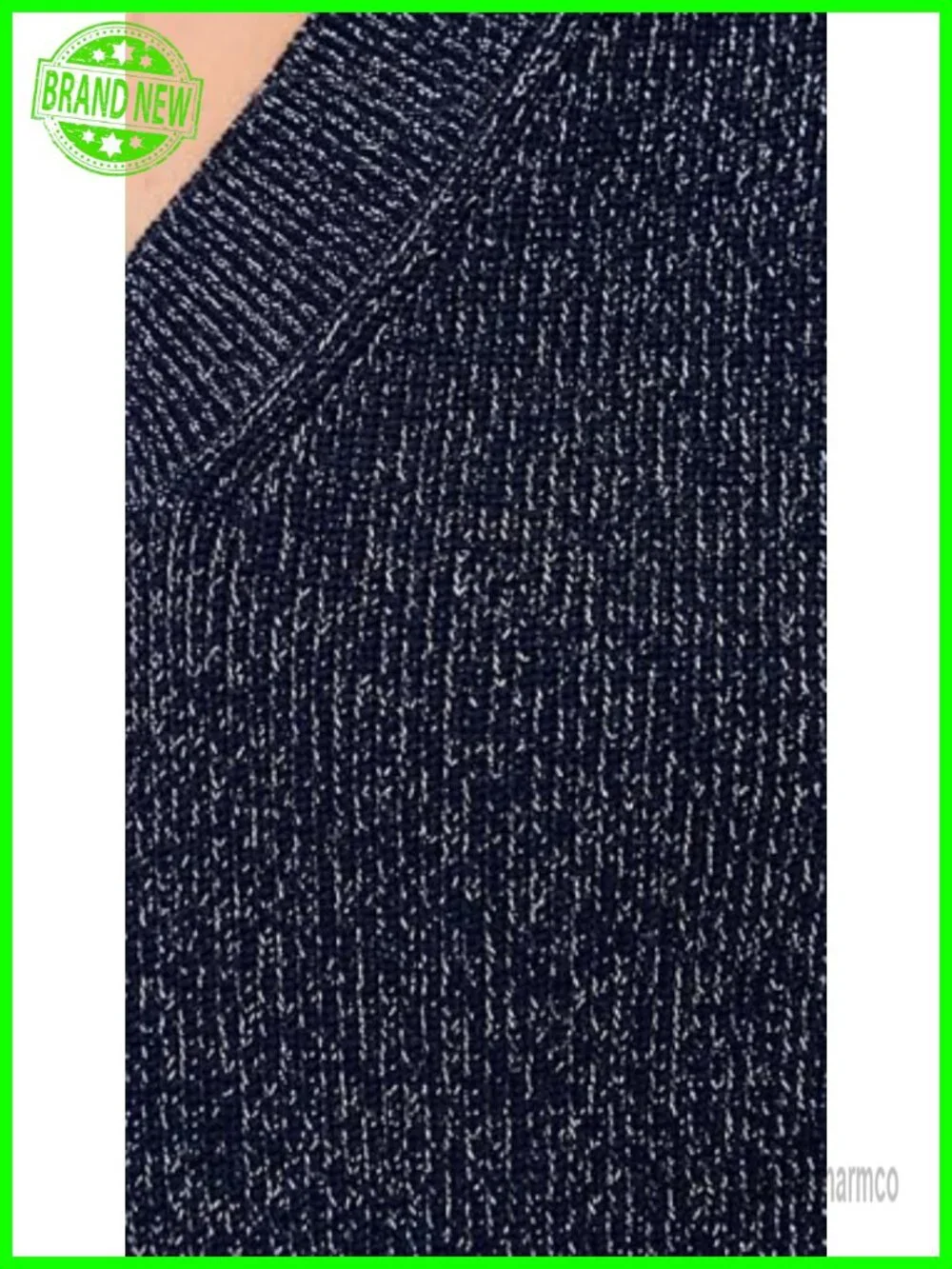 Metallic V-Neck Knit Sweater Vest Sleeveless
